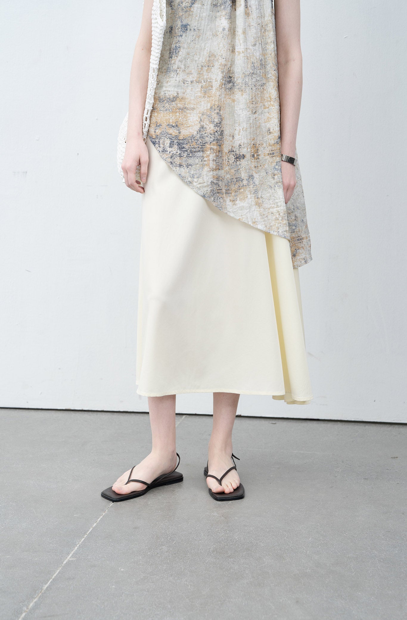 Asymmetric layered cami dress 