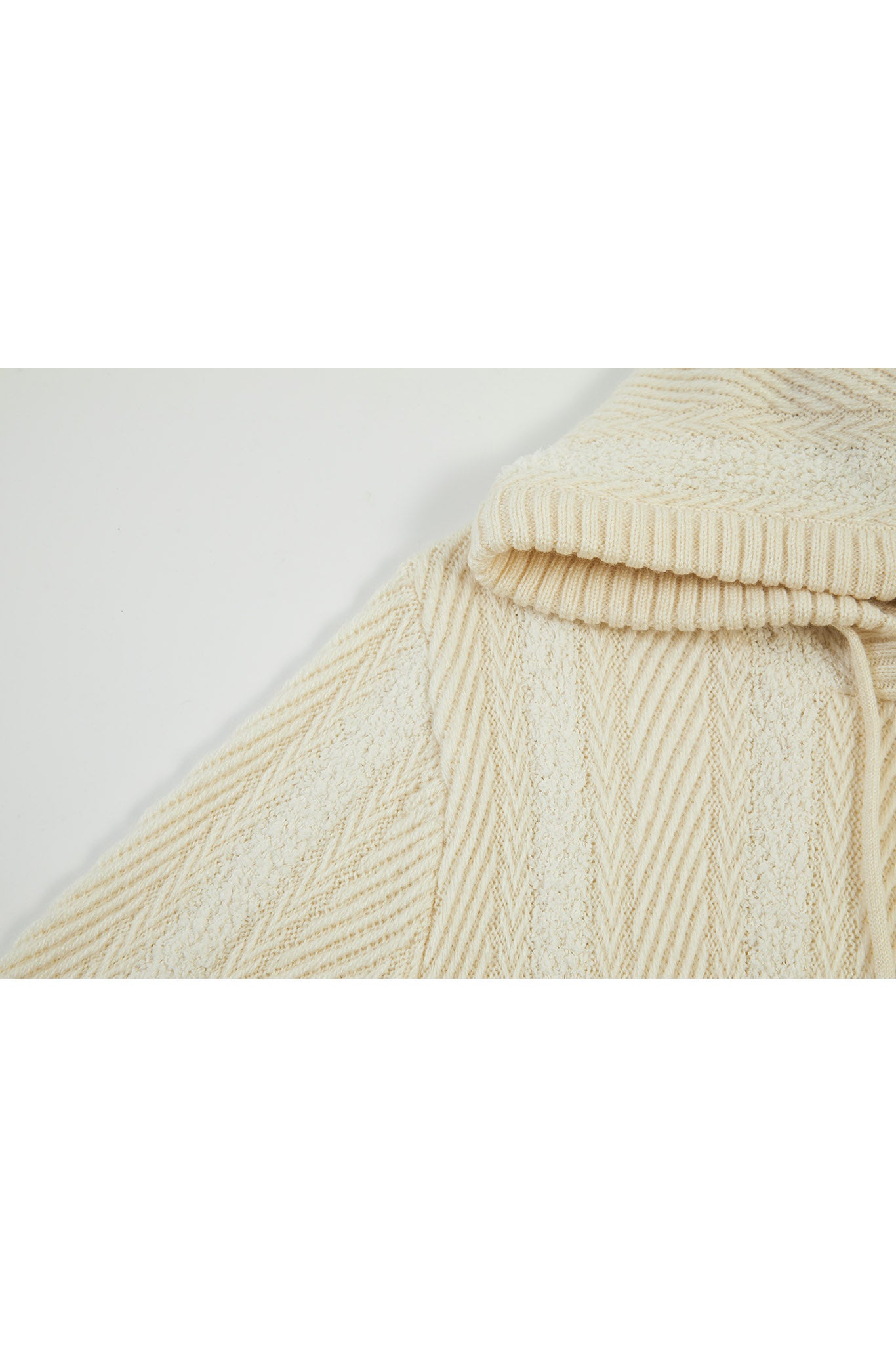 [tageechita] Hooded fringe knit dress