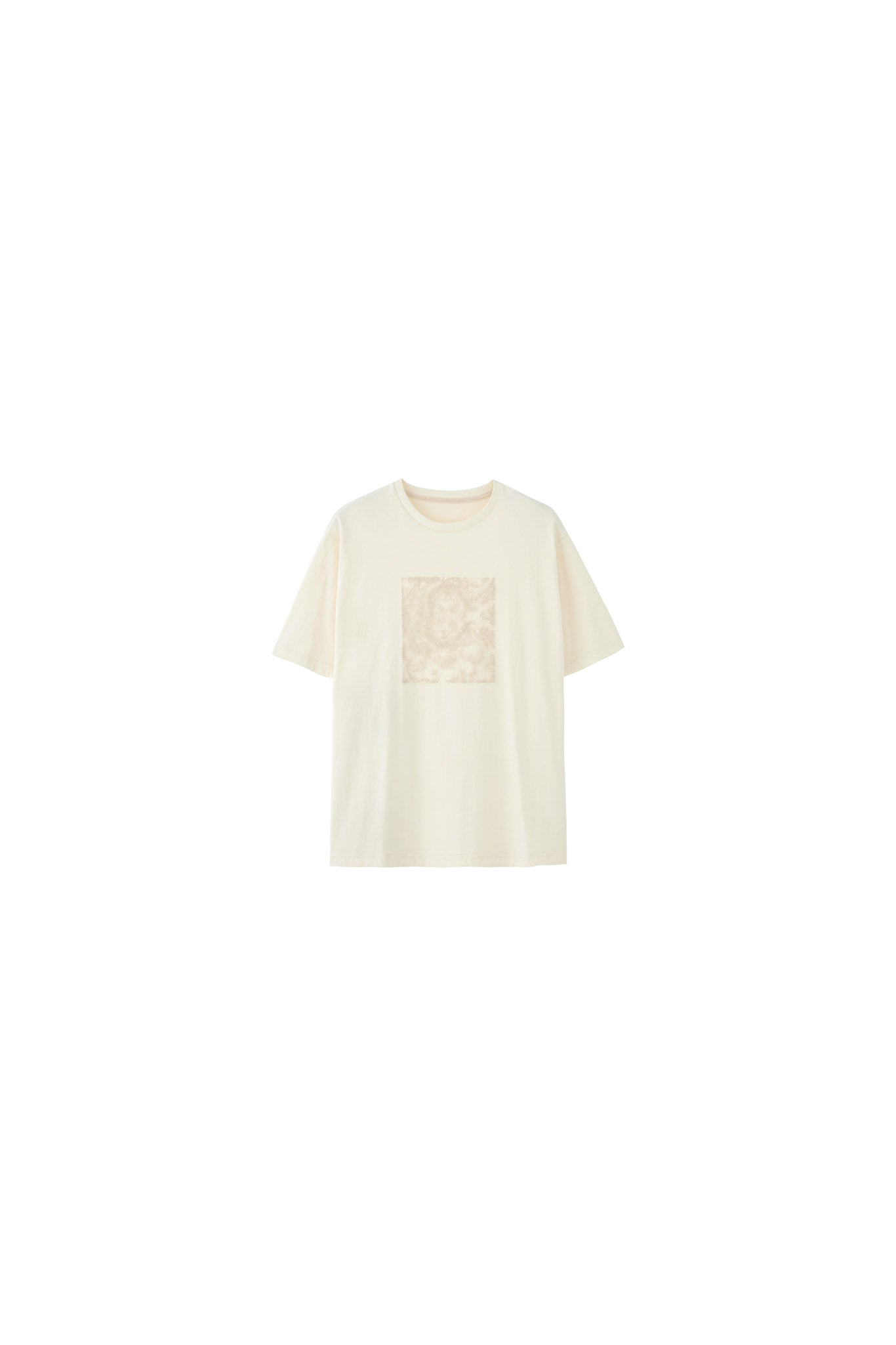 【tageechita】スパンコールレースパッチTシャツ