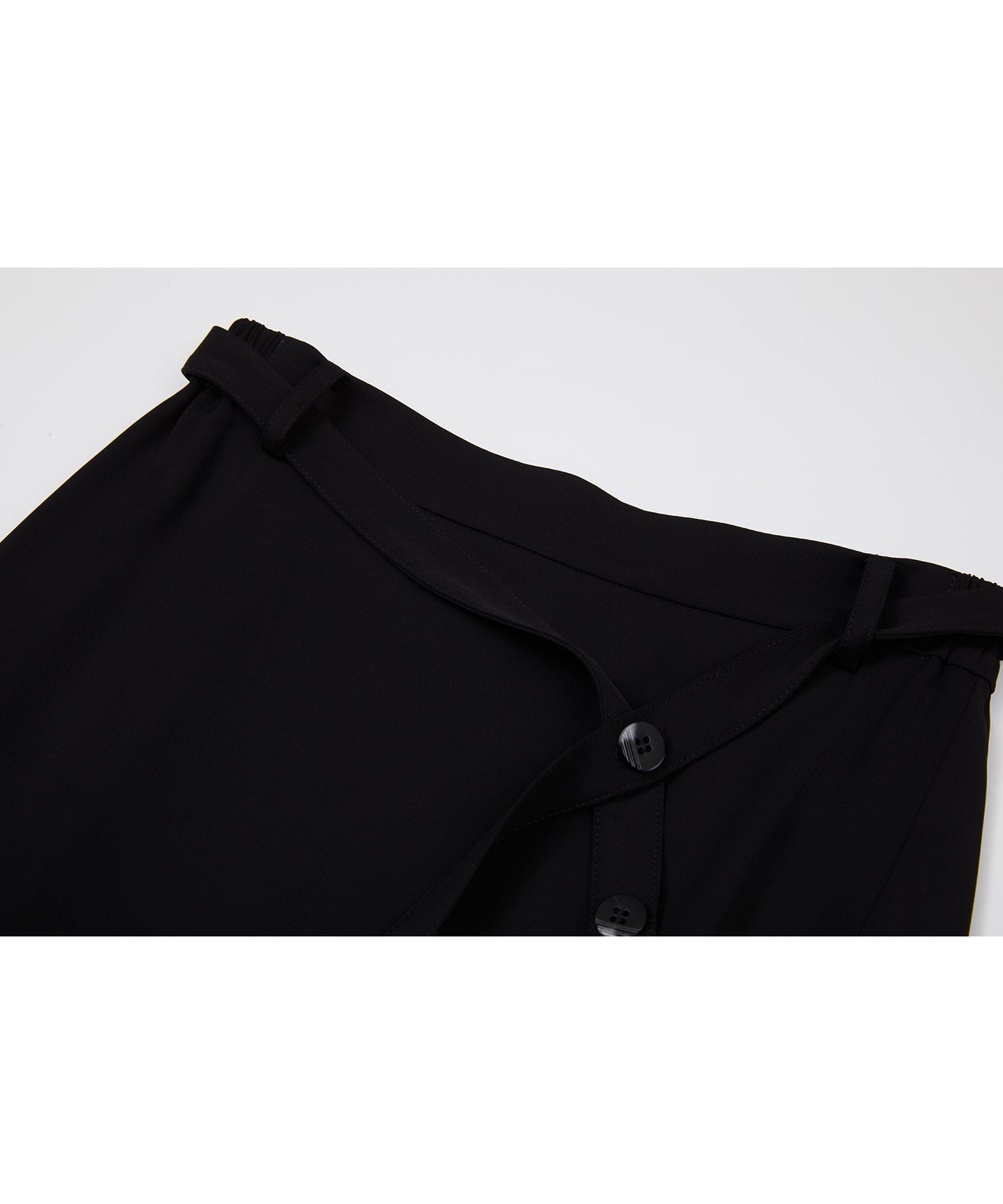 Asymmetric tight skirt with waist belt 