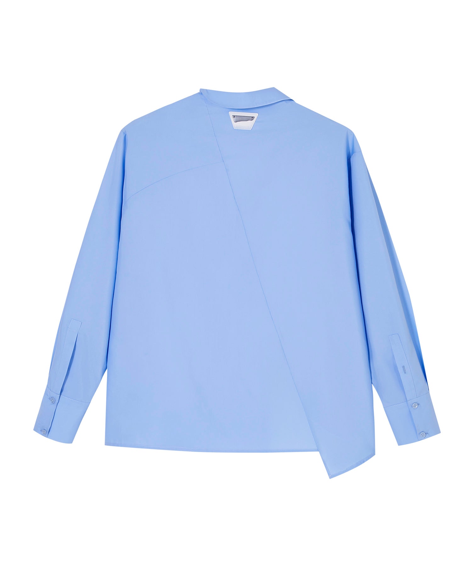 Asymmetric color pullover shirt 