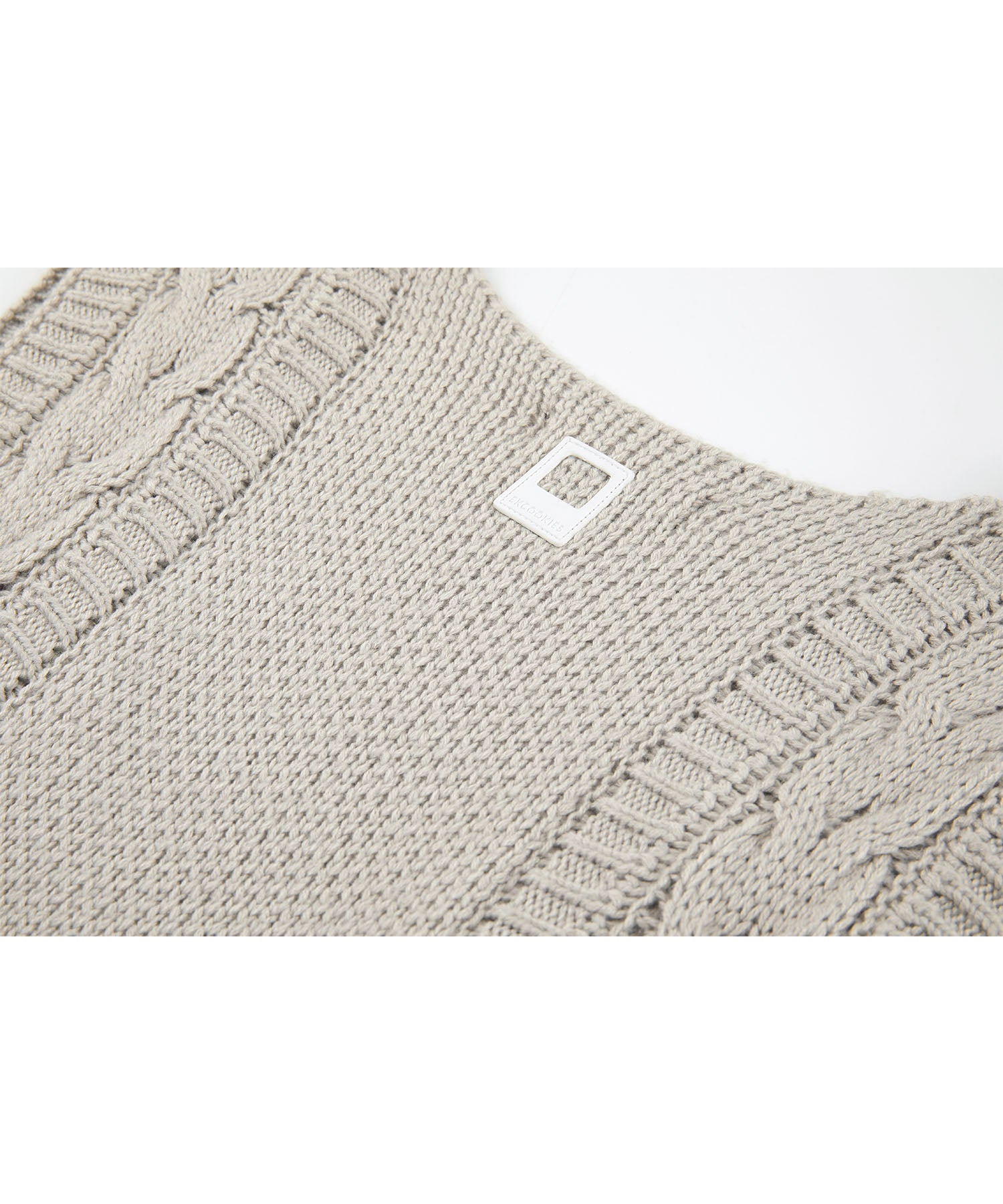 wool blend long knit vest 