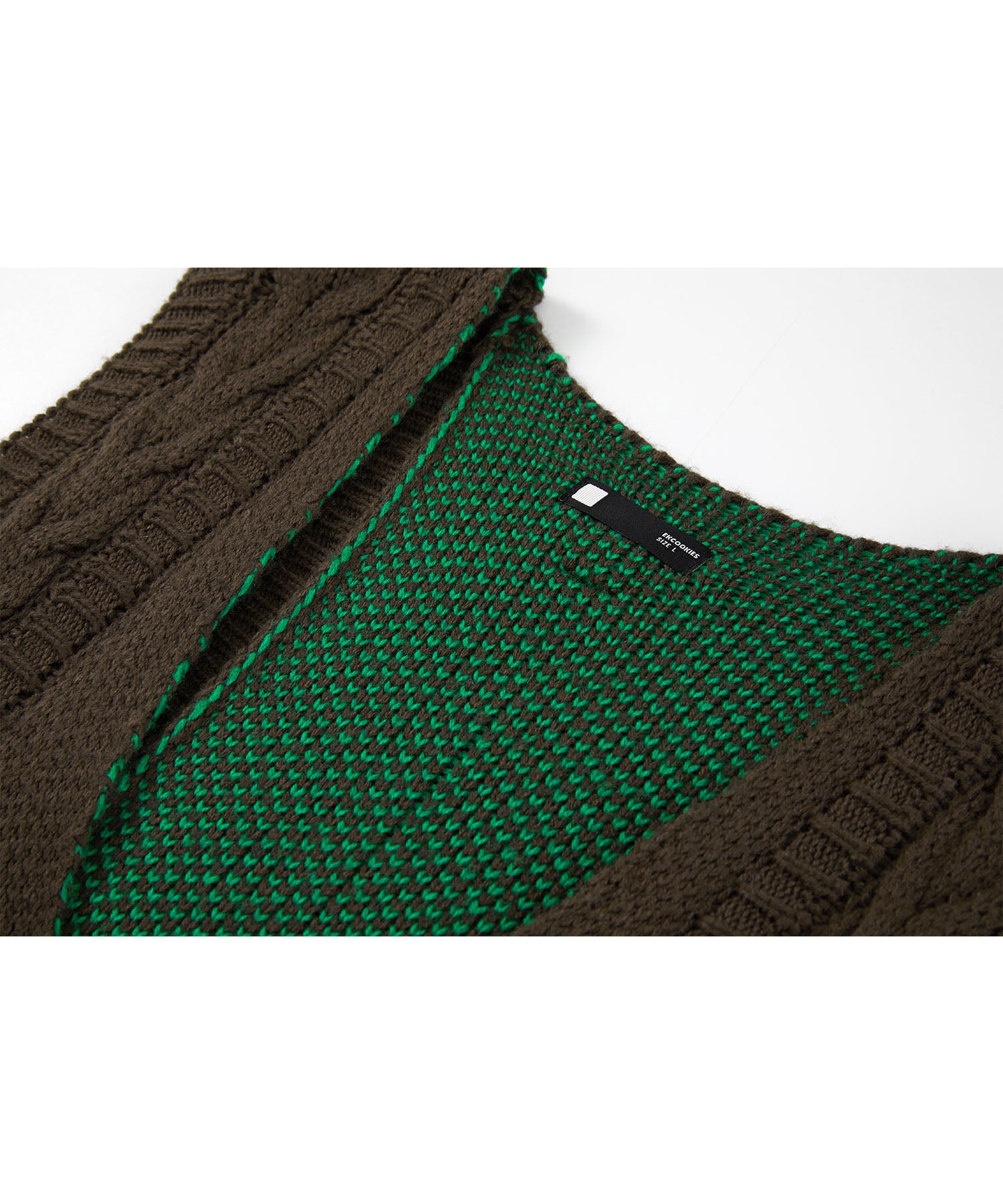 wool blend long knit vest 