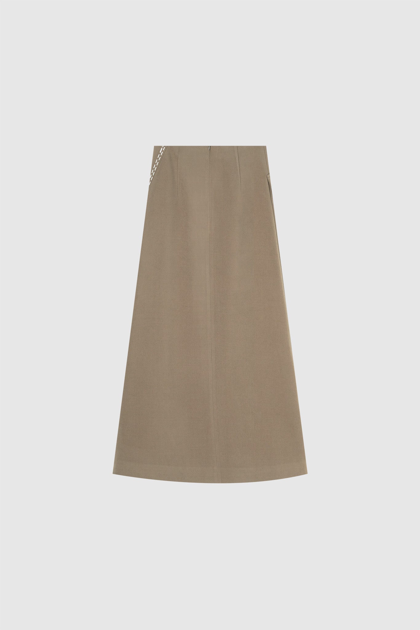 Color scheme stitch wrap design semi-flare skirt