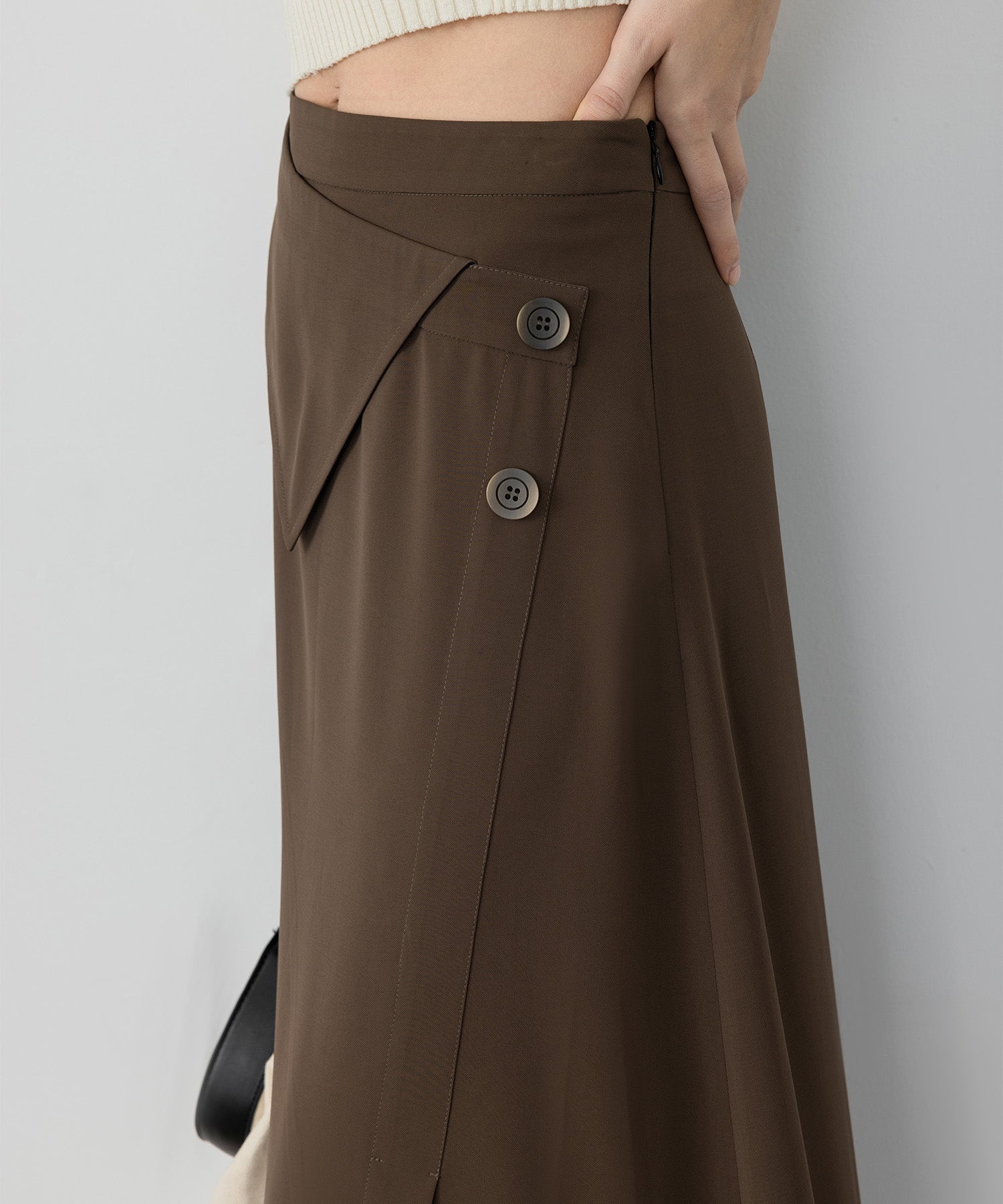 Front slit wrap design skirt