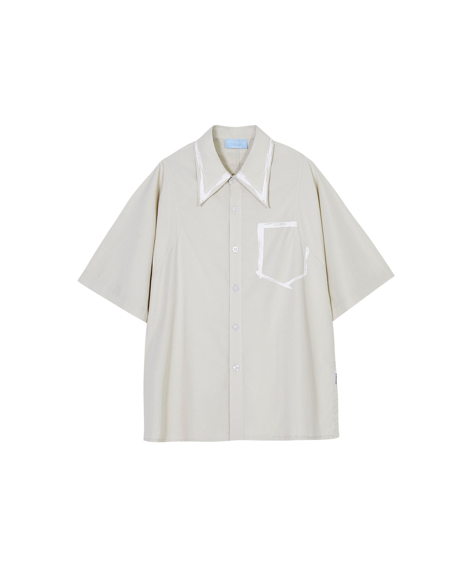 【 UNISEX 】 브러쉬 페인트 오버 셔츠 