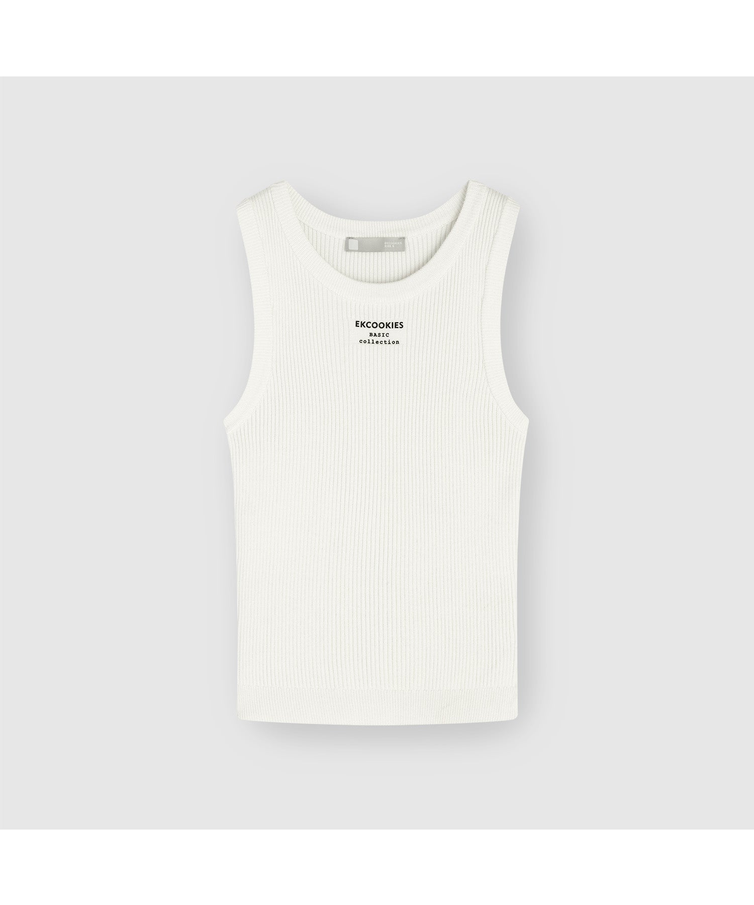 American sleeve rib tank top with front logo / inner 