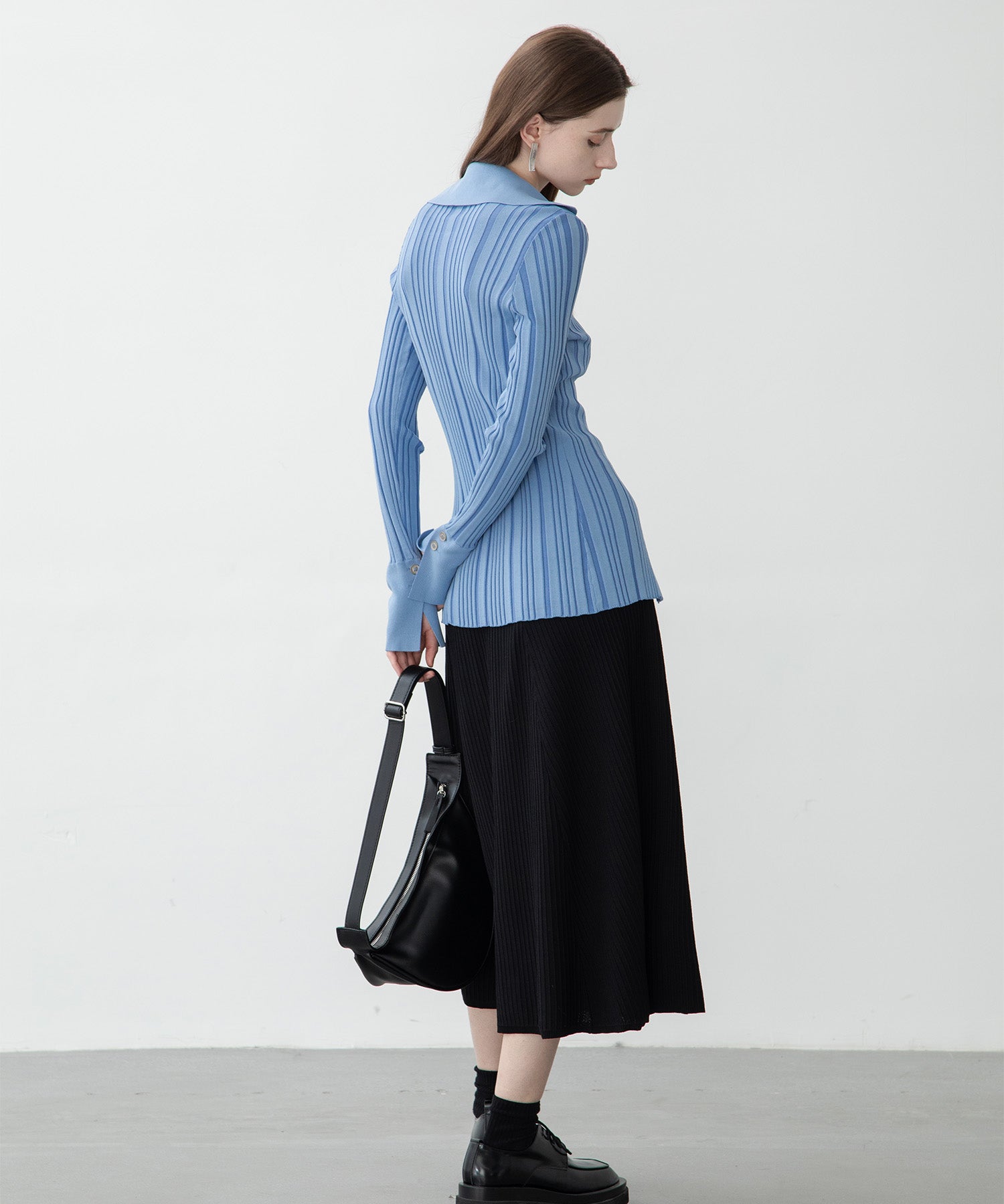 Drost circular rib knit skirt