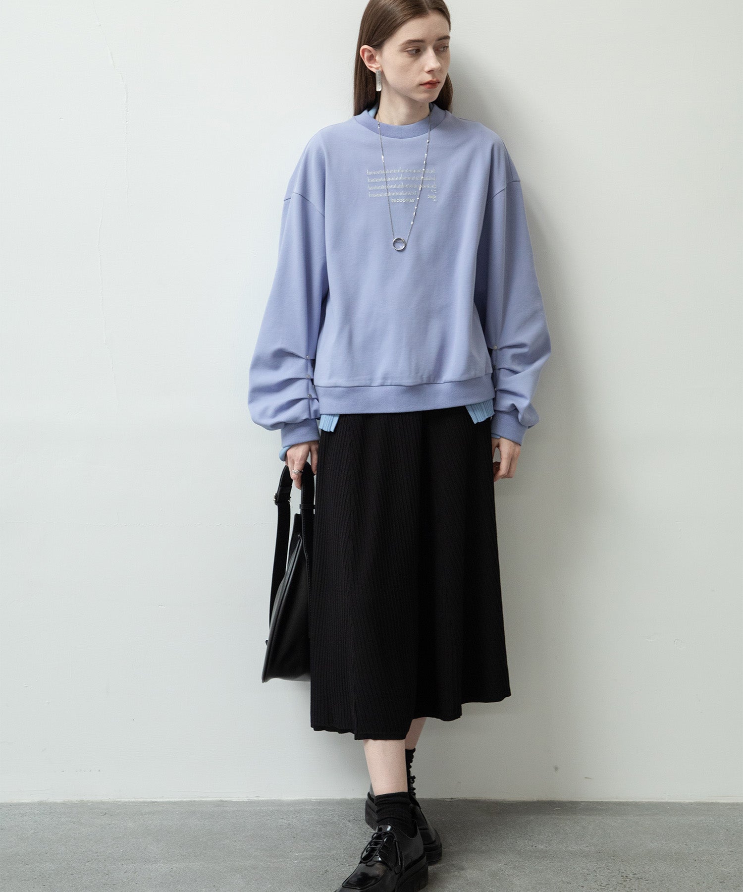 Drost circular rib knit skirt