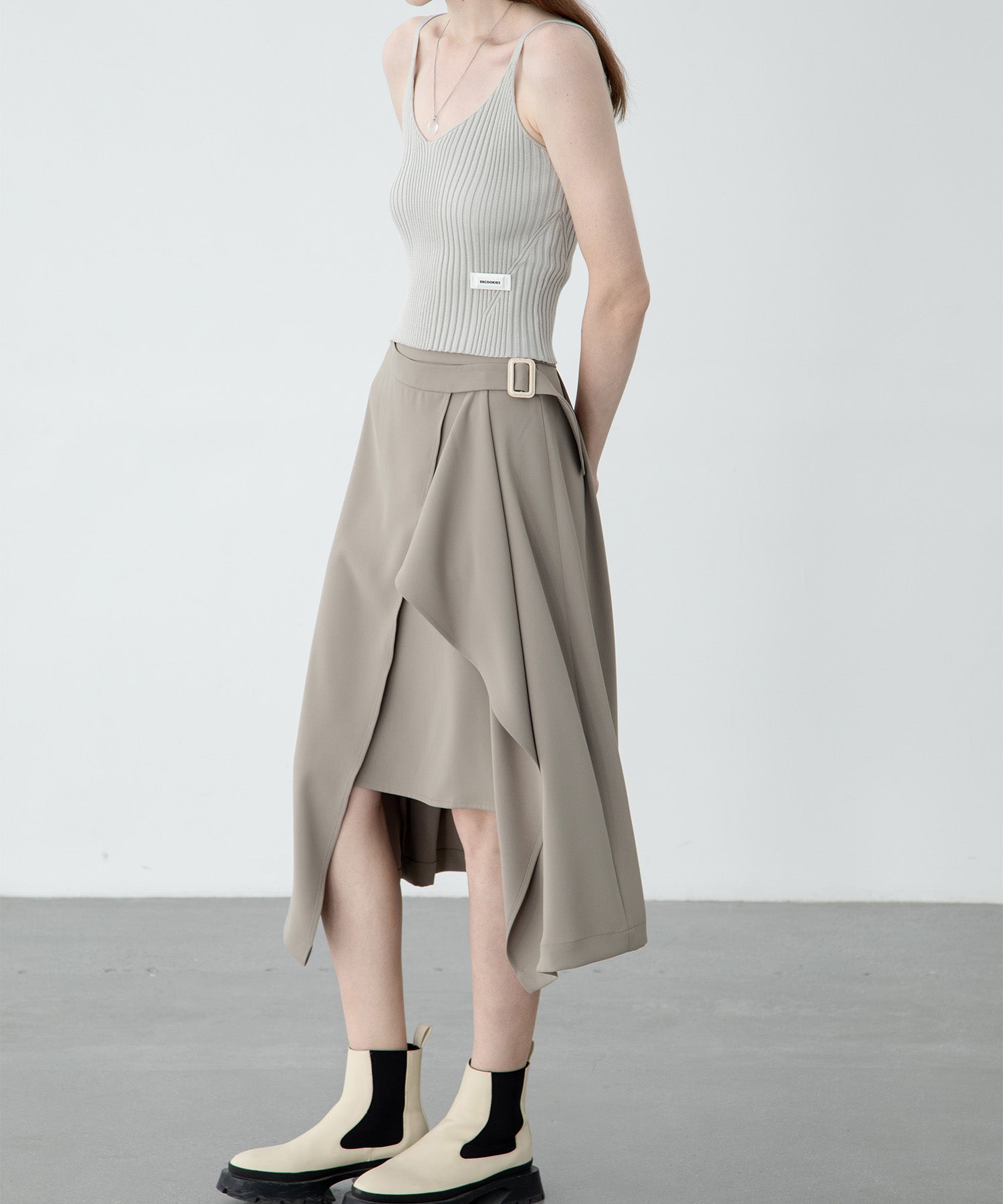 draped layered skirt
