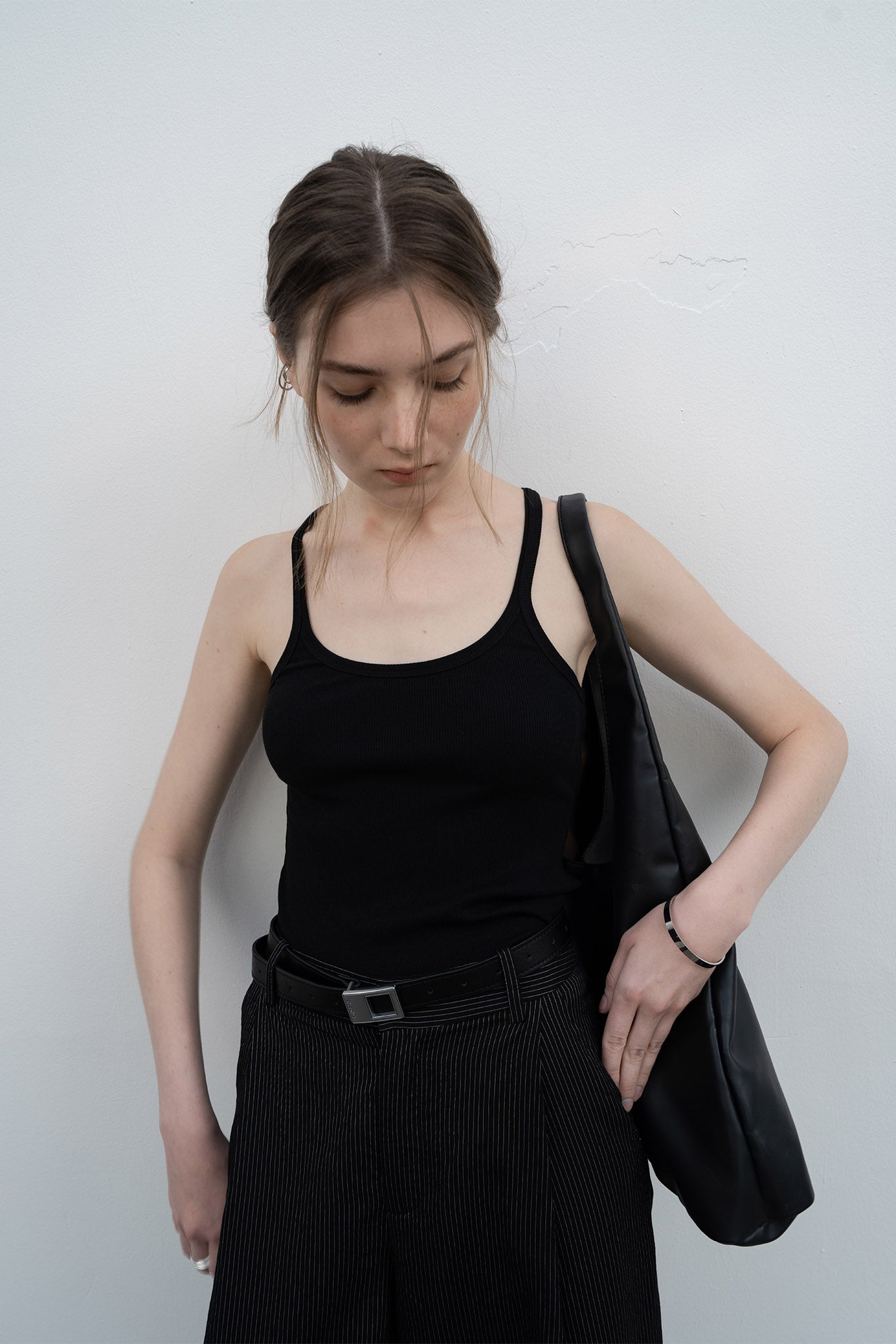 &lt;NEW COLOR&gt; Back American sleeve basic simple rib camisole 