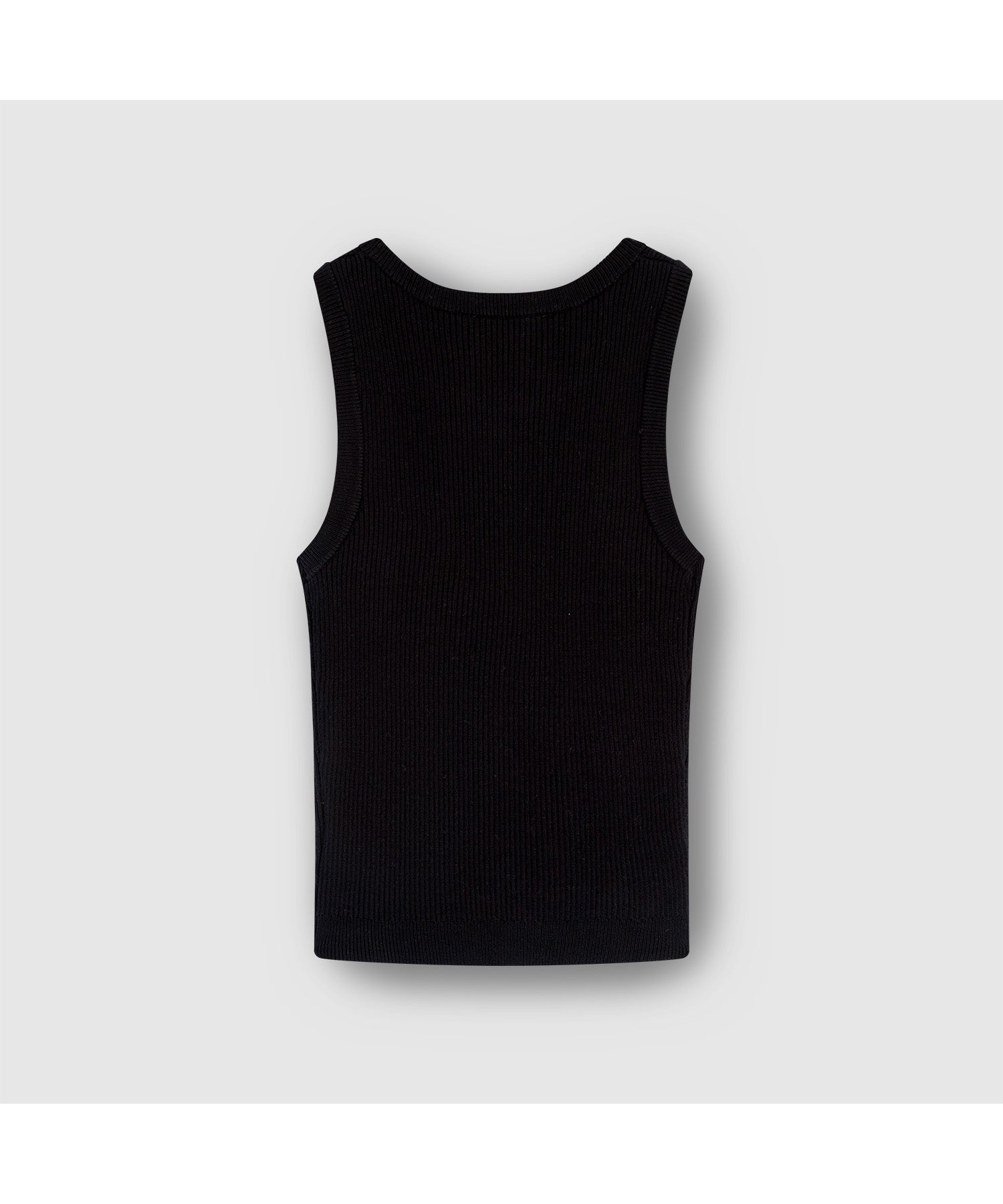 American sleeve rib tank top with front logo / inner 