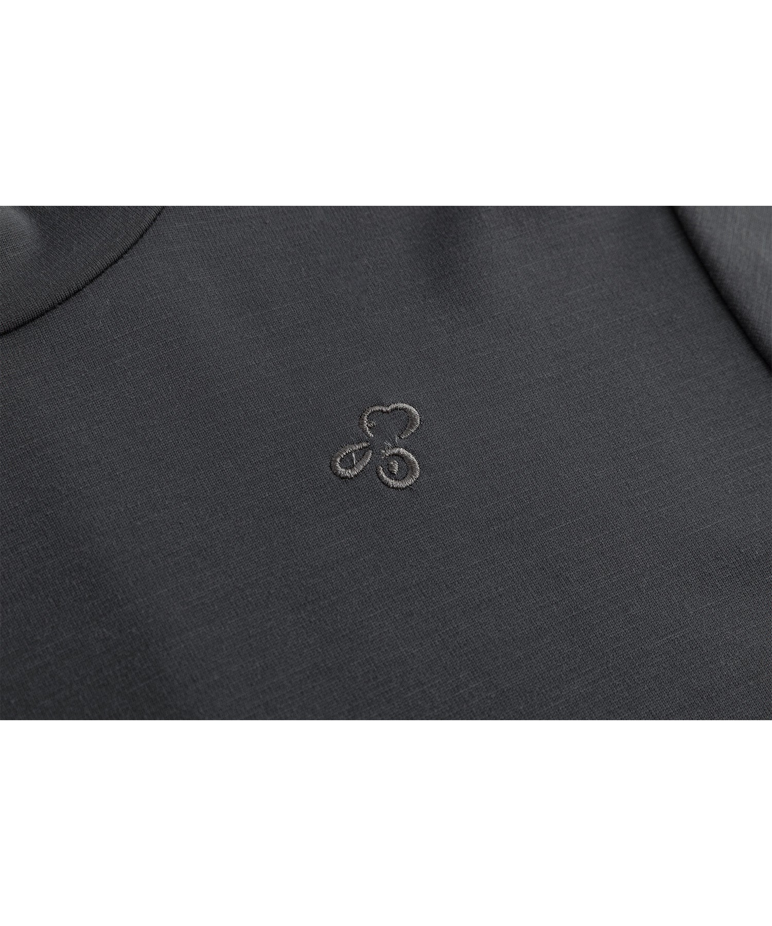 하이넥 엠브로이드리 반소매 티셔츠 컷 톱 원피스 
