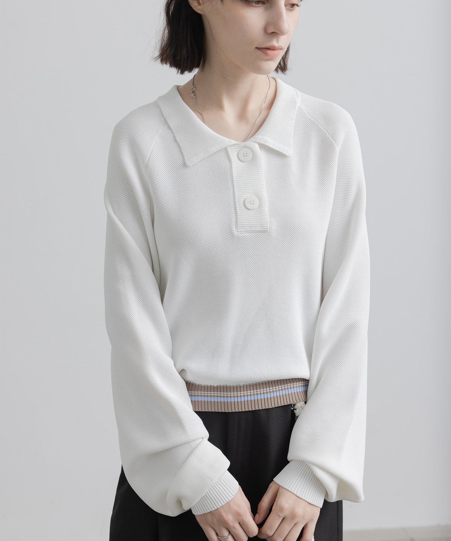 Short polo shirt knit 