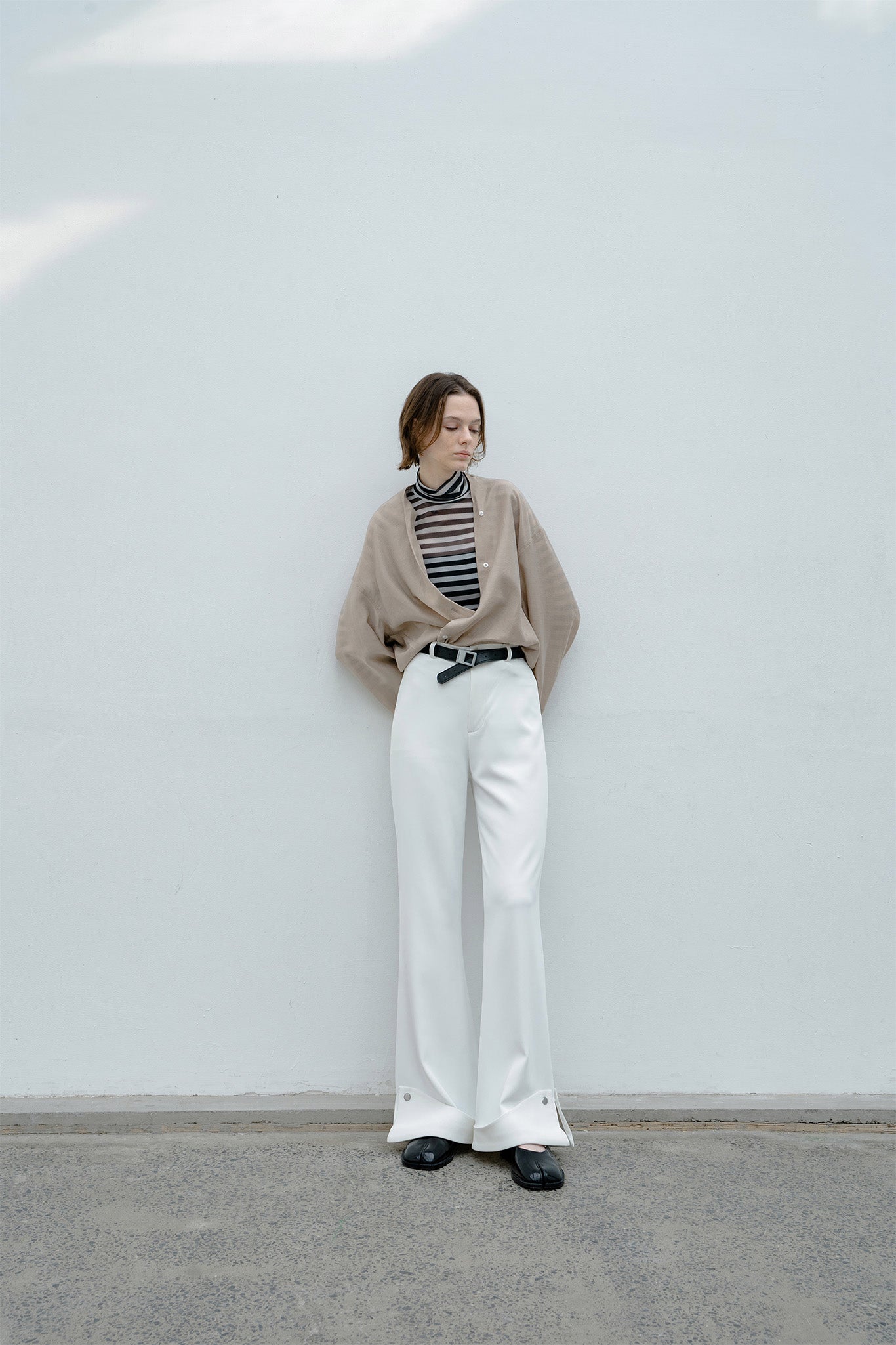 roll up flare pants 