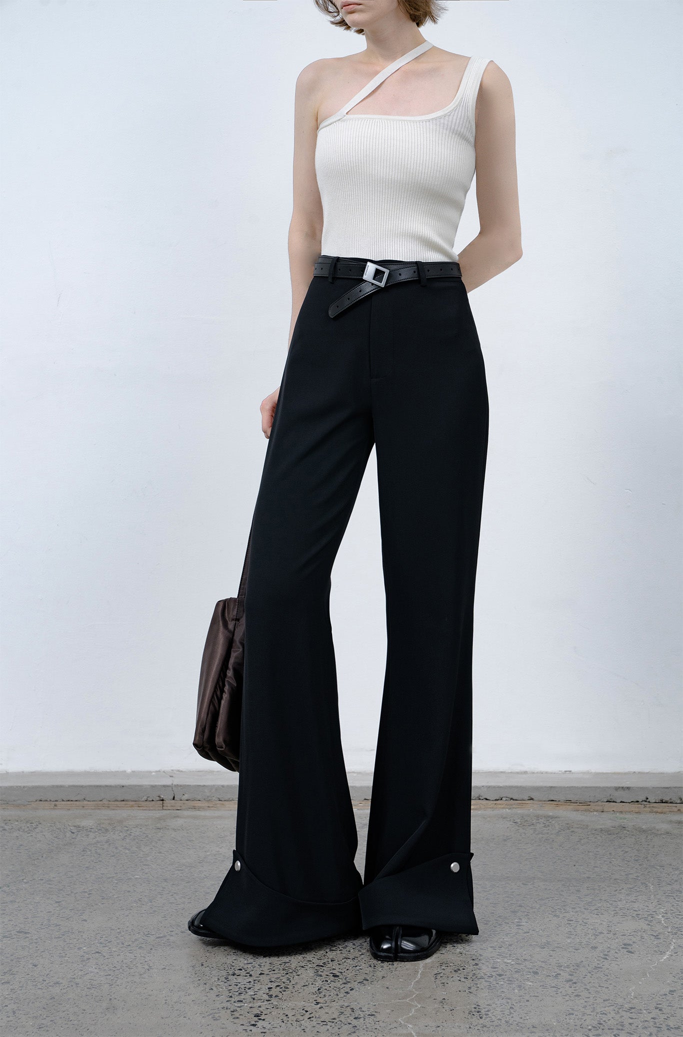 roll up flare pants 